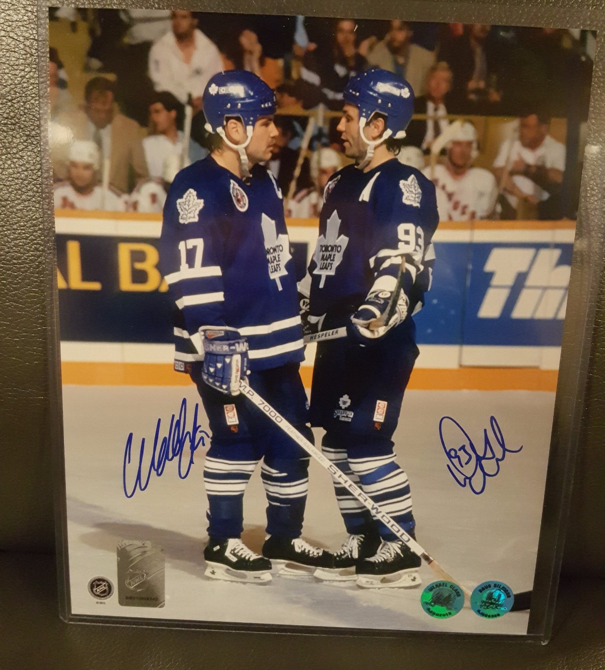 Doug Gilmour and Clark Dual Toronto Maple Leafs Signed Framed